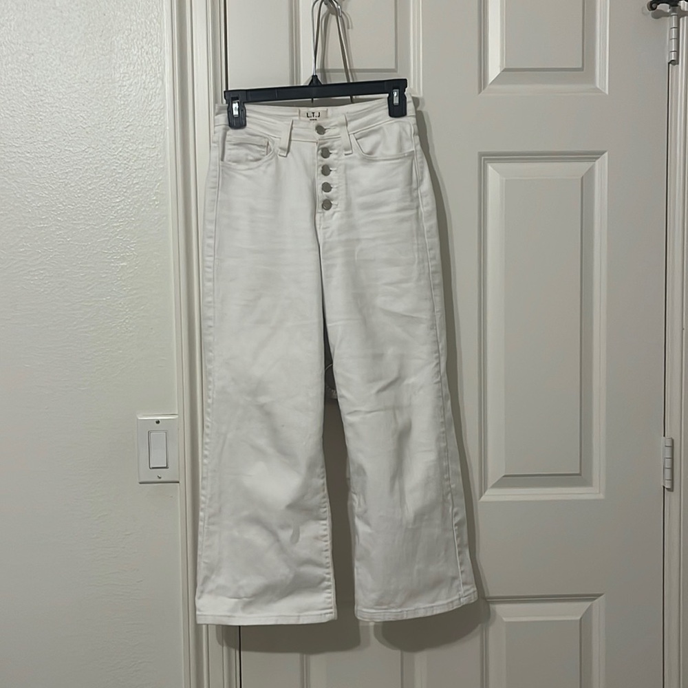LETTER TO JULIET (LTJ) - Whitney Wide Genoa White Jeans